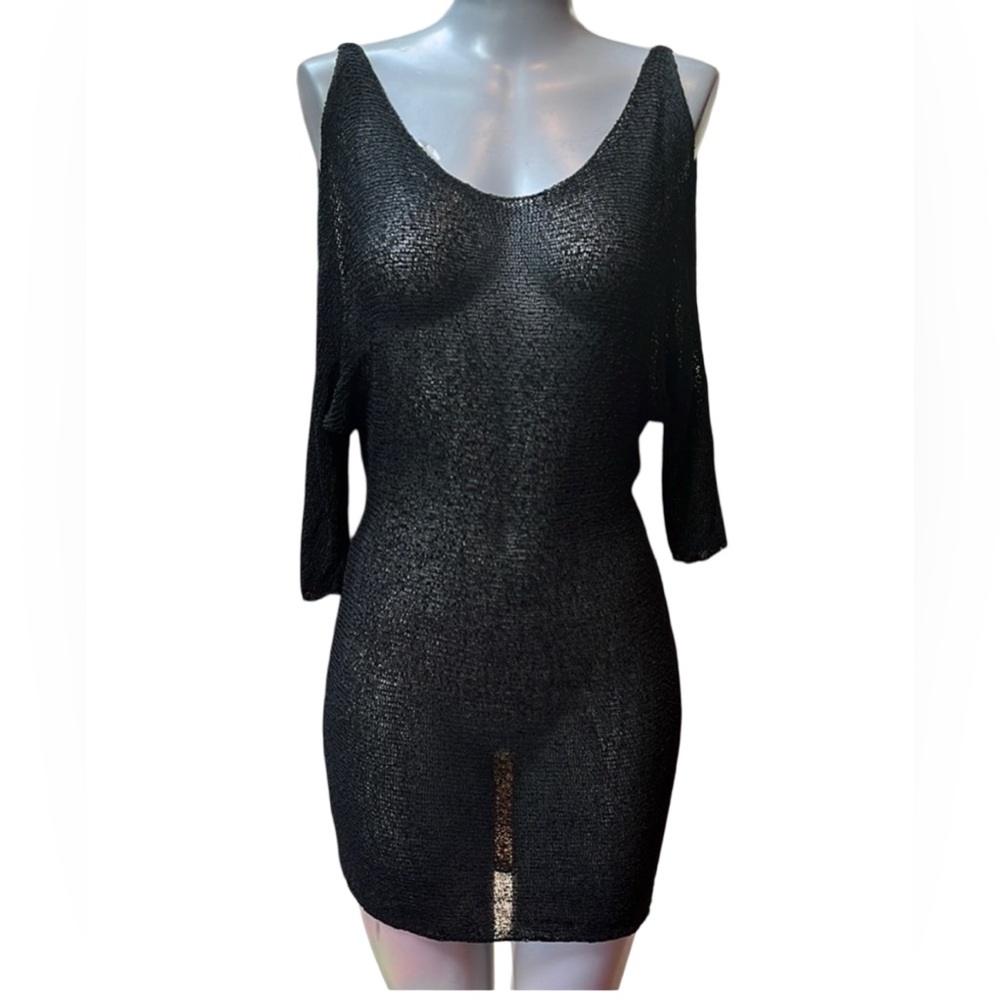 Vtg Y2K Cold Shoulder Dress